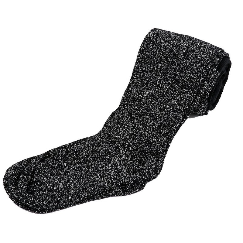 Ehdching Children Black Cotton Sparkly Baby Girls Sparkly Glitter Pantyhose stockings Tights for Baby Girls Kids (Black, 1-3T) - Image 3